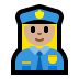 👮🏼‍♀️ woman police officer: medium-light skin tone display on Windows